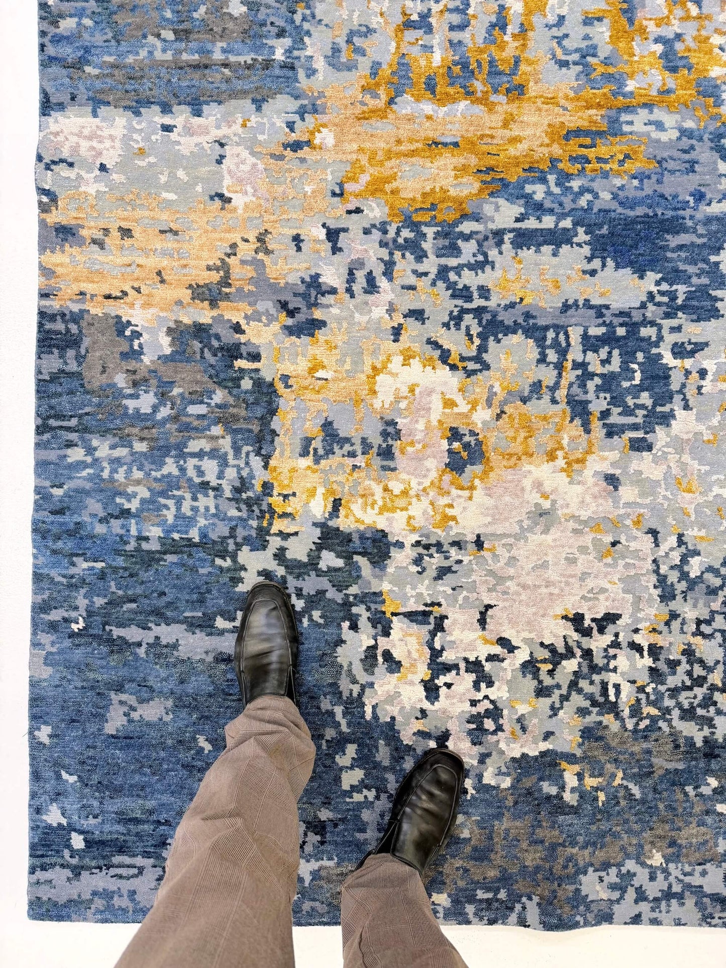 Contemporary Abstract (6x9) blue/gold