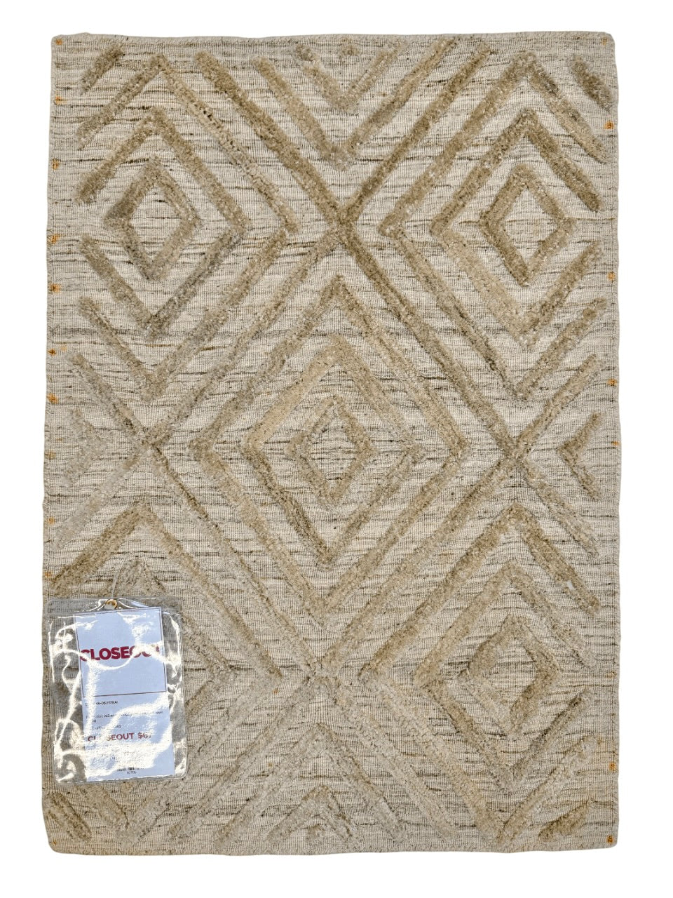 Textured High/Low bamboo (2x3) ivory