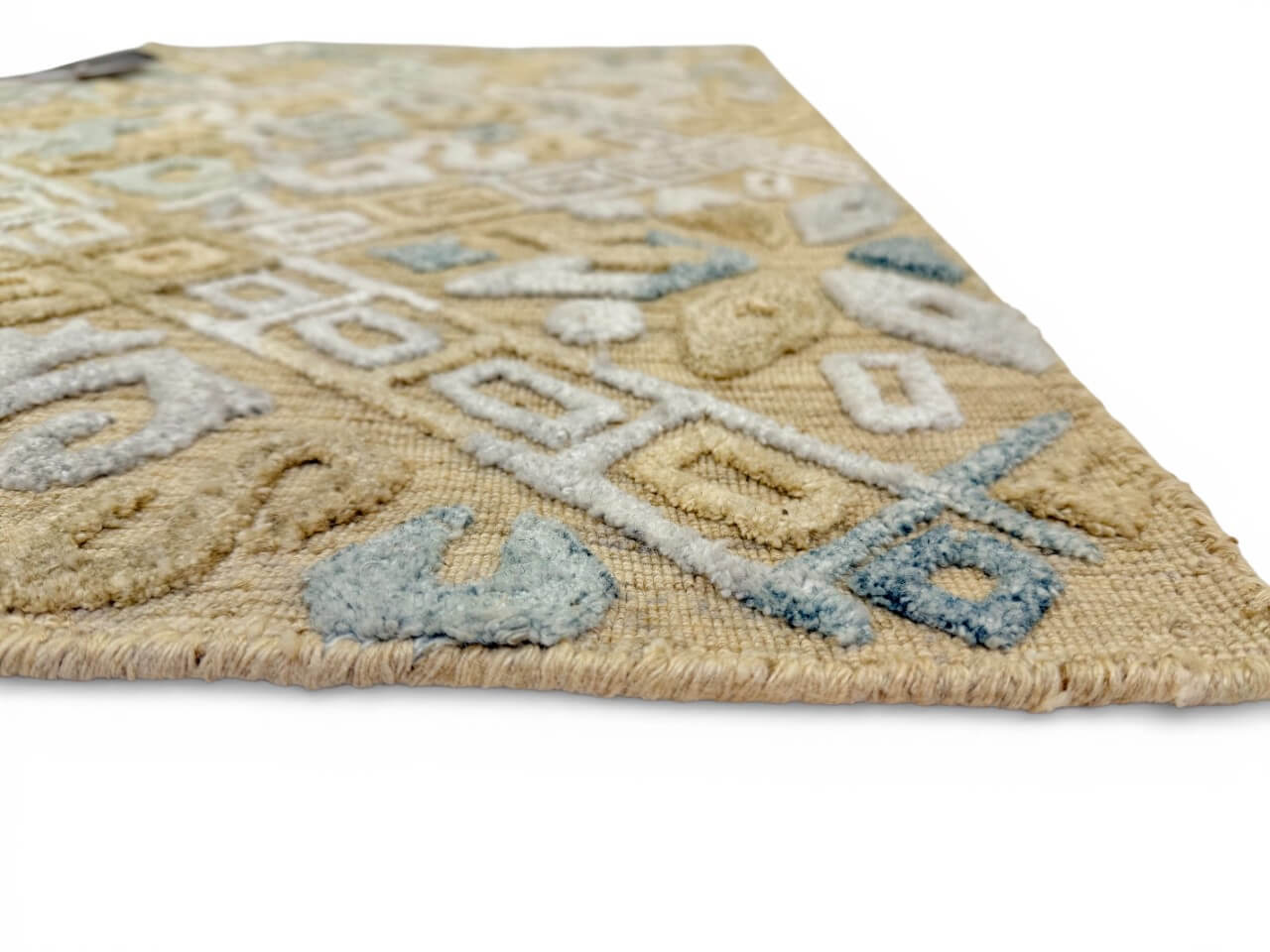 Transitional High/Low Textured (2x3) gold/teal