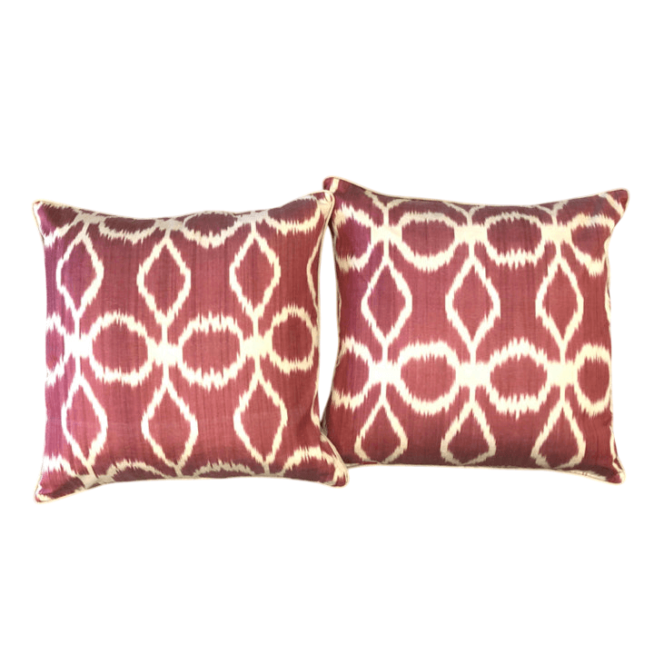 Silk Ikat Pillows (15" Sq)