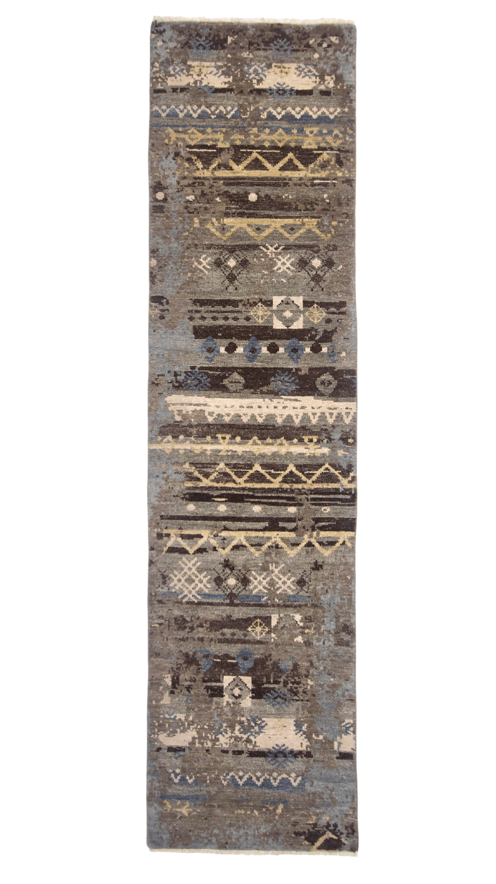 Transitional tribal (gray) 10' Runner