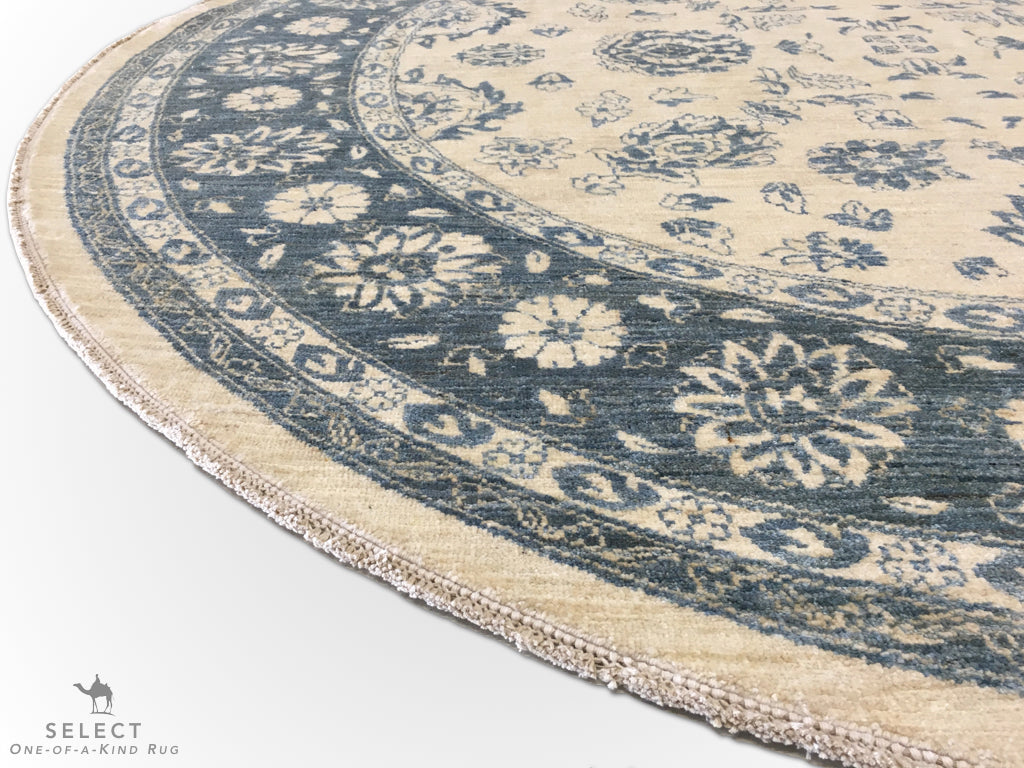 Afghan-Made Floral (8' Round)