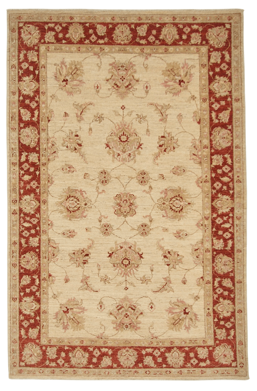 Chobi Farahan bge/red 3'11"x6'01'