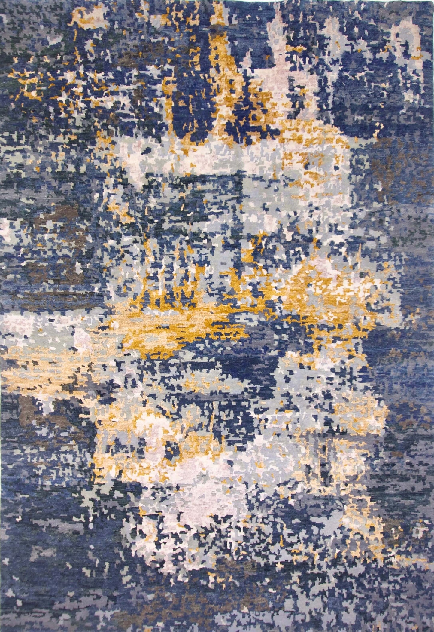 Contemporary Abstract (6x9) blue/gold