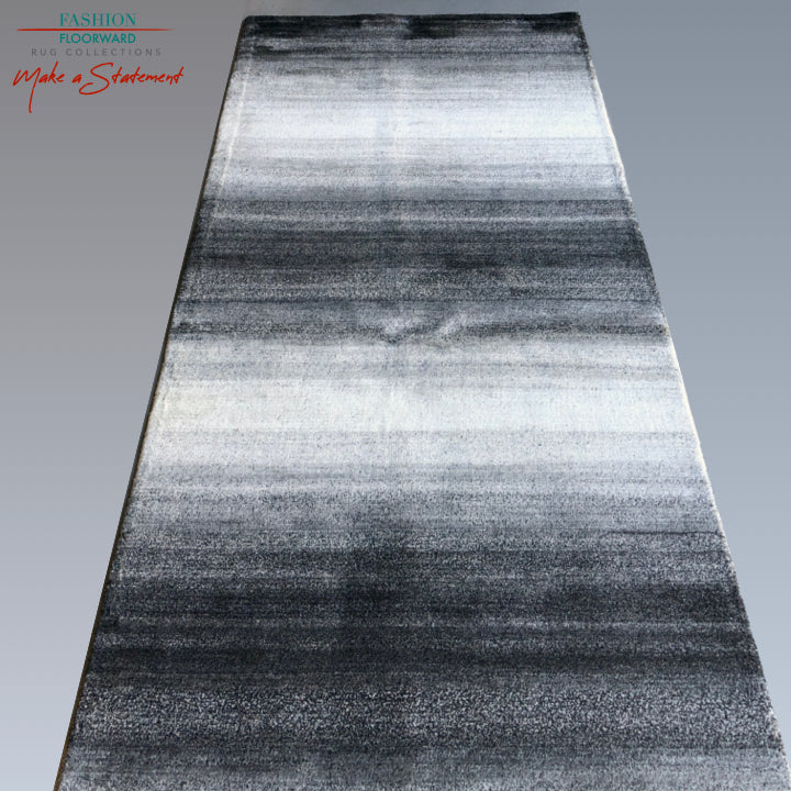 Elm Collection Ombre black/white 10' Runner