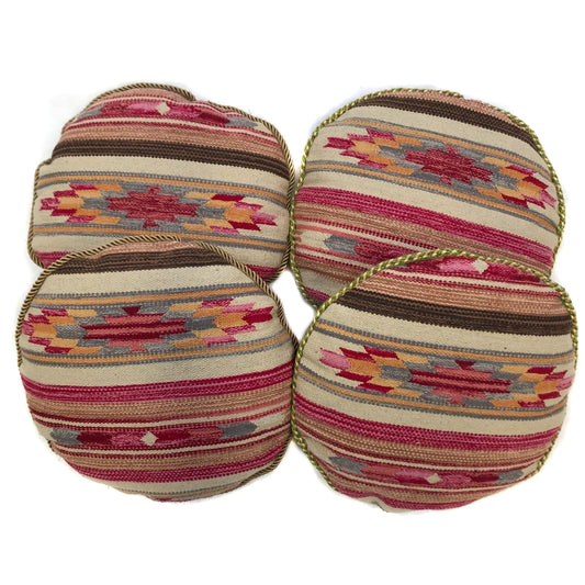 Round Dhurrie Pillows