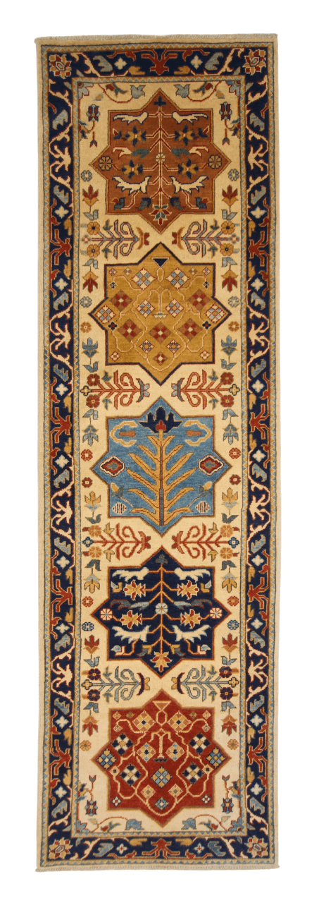 Kazak 2'10"x9'07" ivo/nav