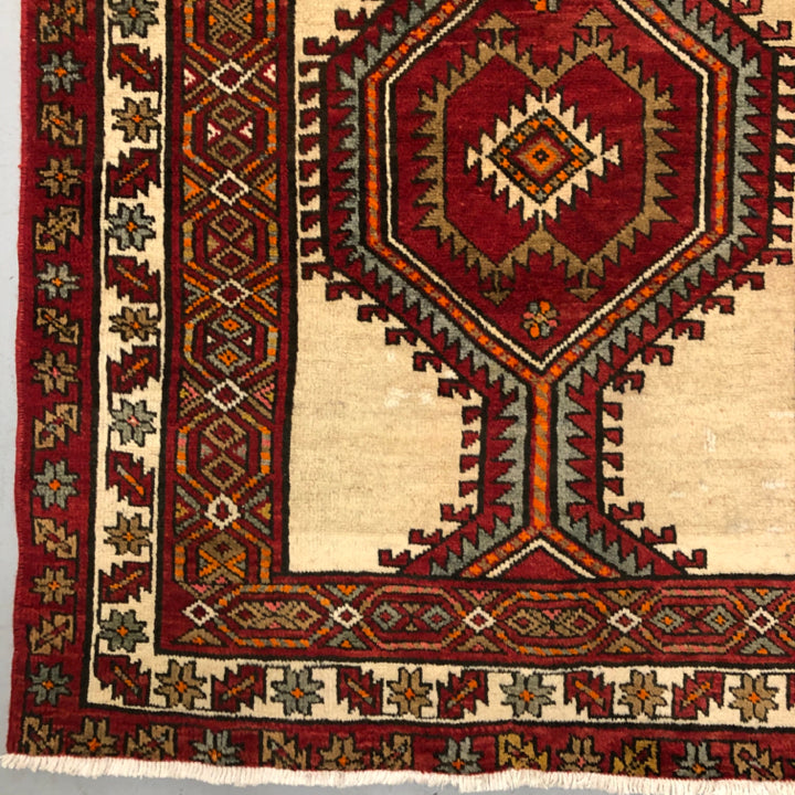 Persian Serab 14' Runner ivory/red