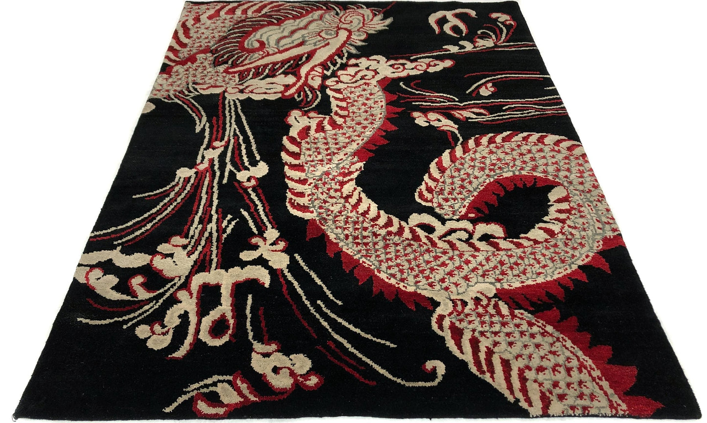 Oriental Dragon black/red (5x7)