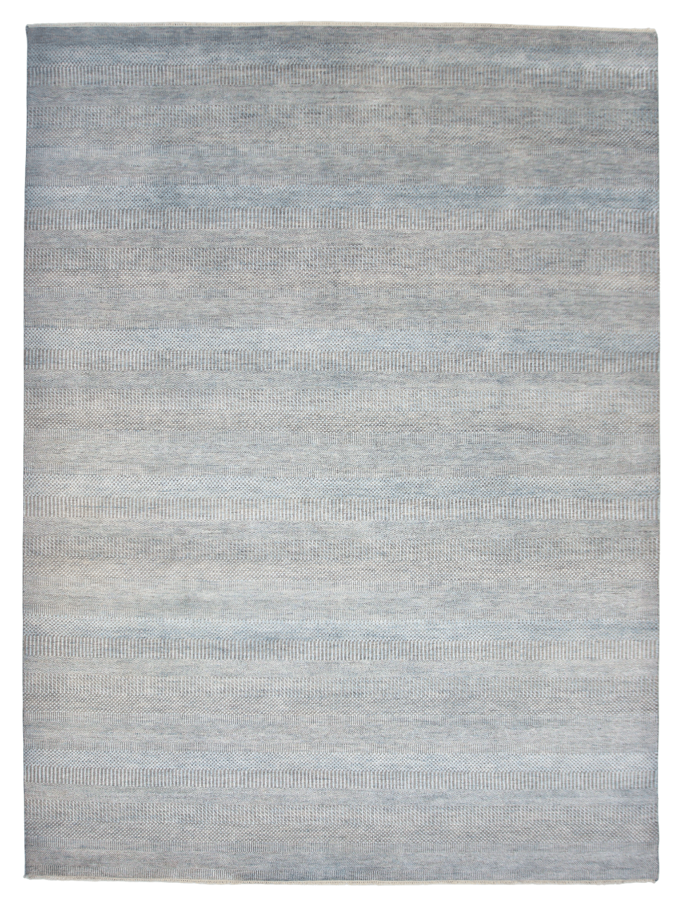 Grass design 9'01"x12'02" light blue/gray