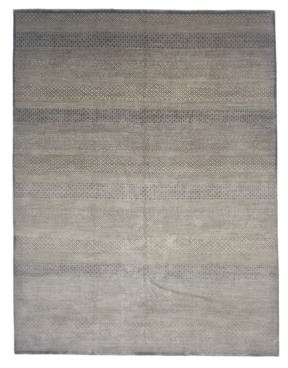 Grass design 9'01"x11'10" (gray/ivory)