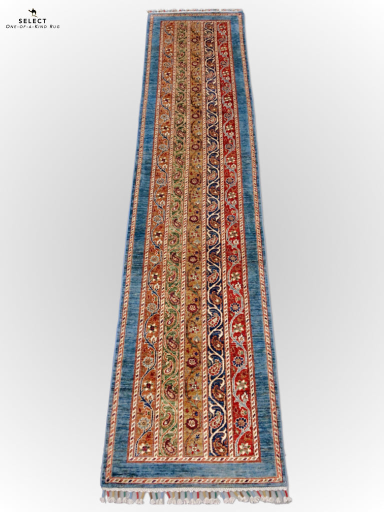 Turkish Shawl mt/blue 11' Runner