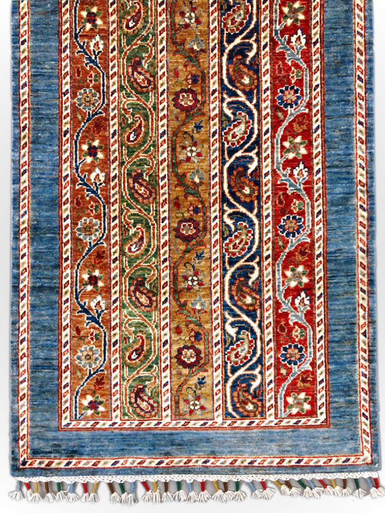 Turkish Shawl mt/blue 11' Runner