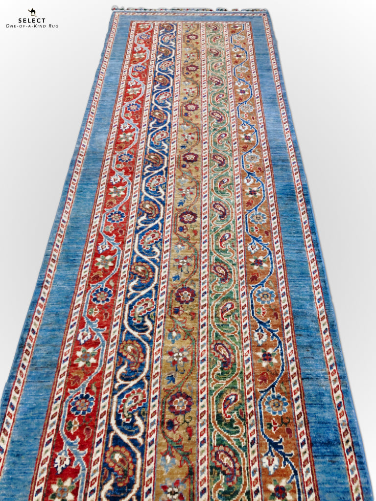 Turkish Shawl mt/blue 11' Runner