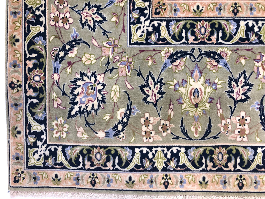 Fine Persian Tabriz ivo/grn 5x8