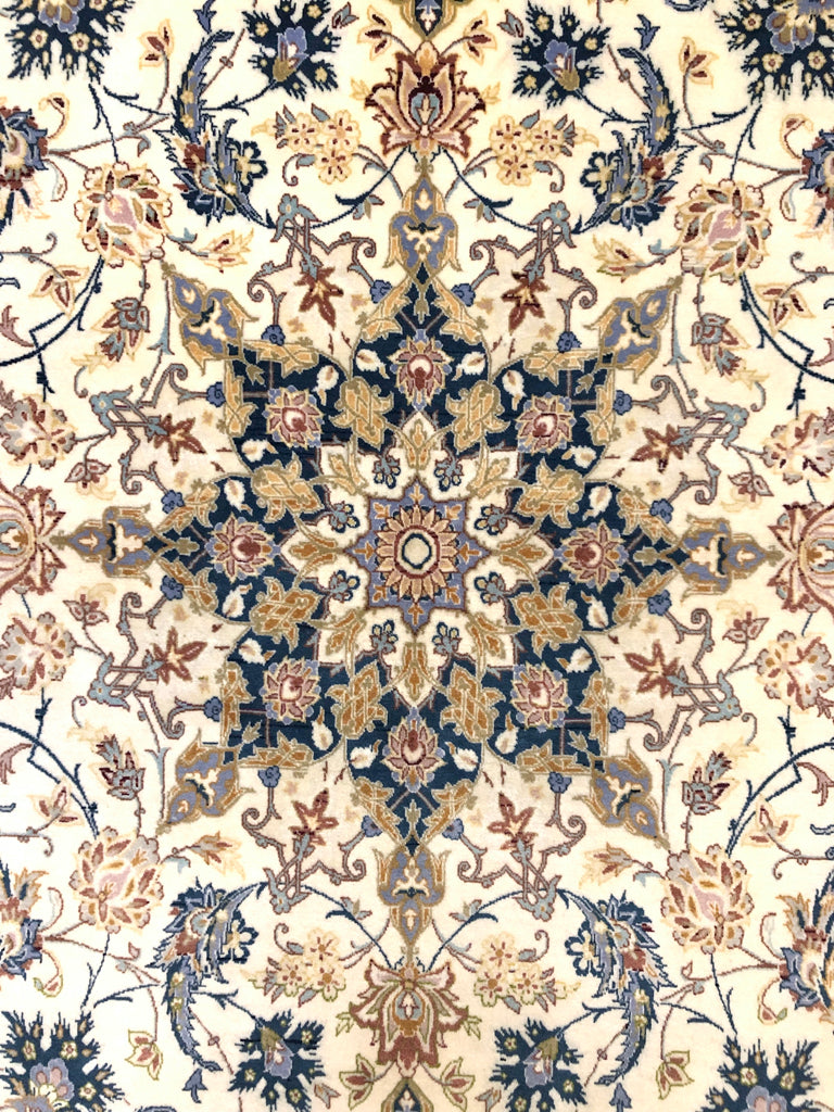 Fine Persian Tabriz ivo/grn 5x8