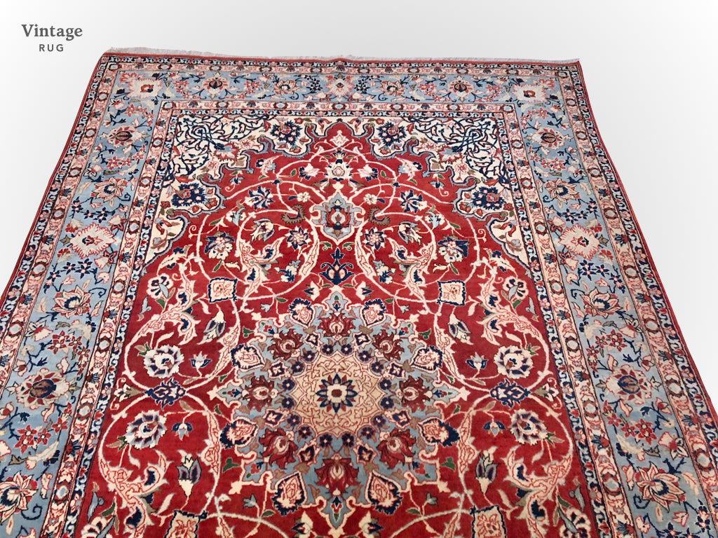 Persian Isfahan red/blue 5x8