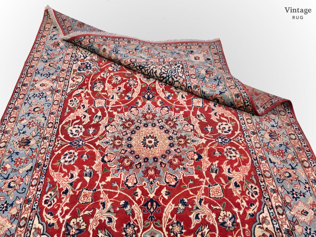 Persian Isfahan red/blue 5x8