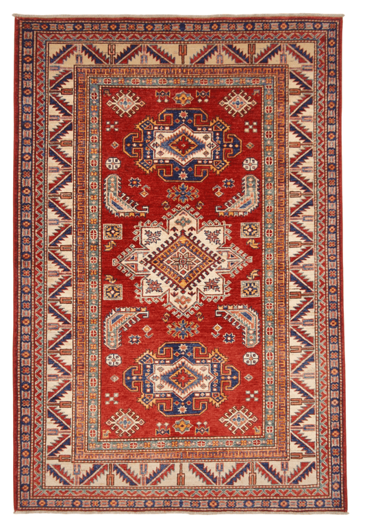 Super Kazak 4'00"x5'11" red/ivo