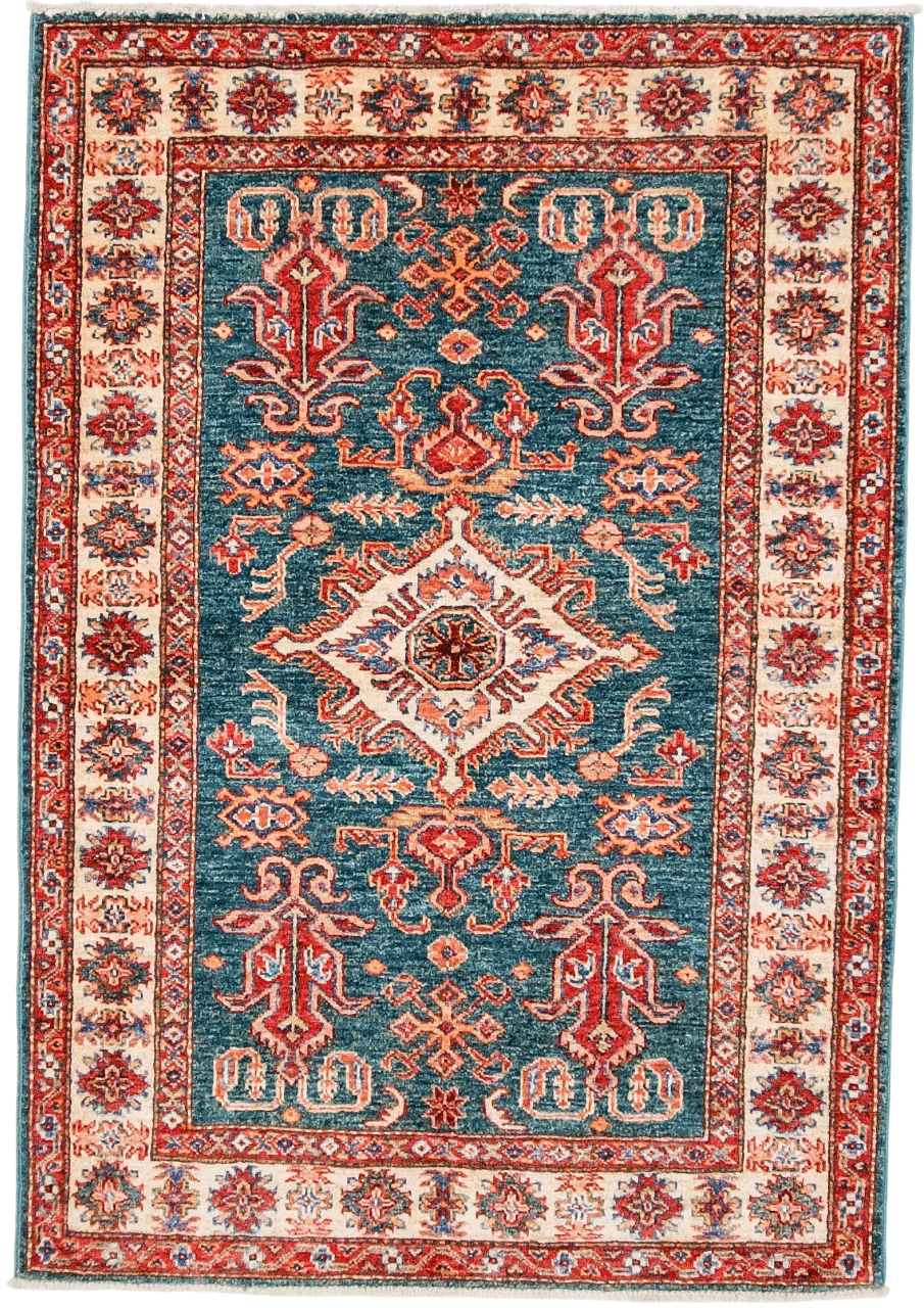 Super Kazak grn/ivory 3x5