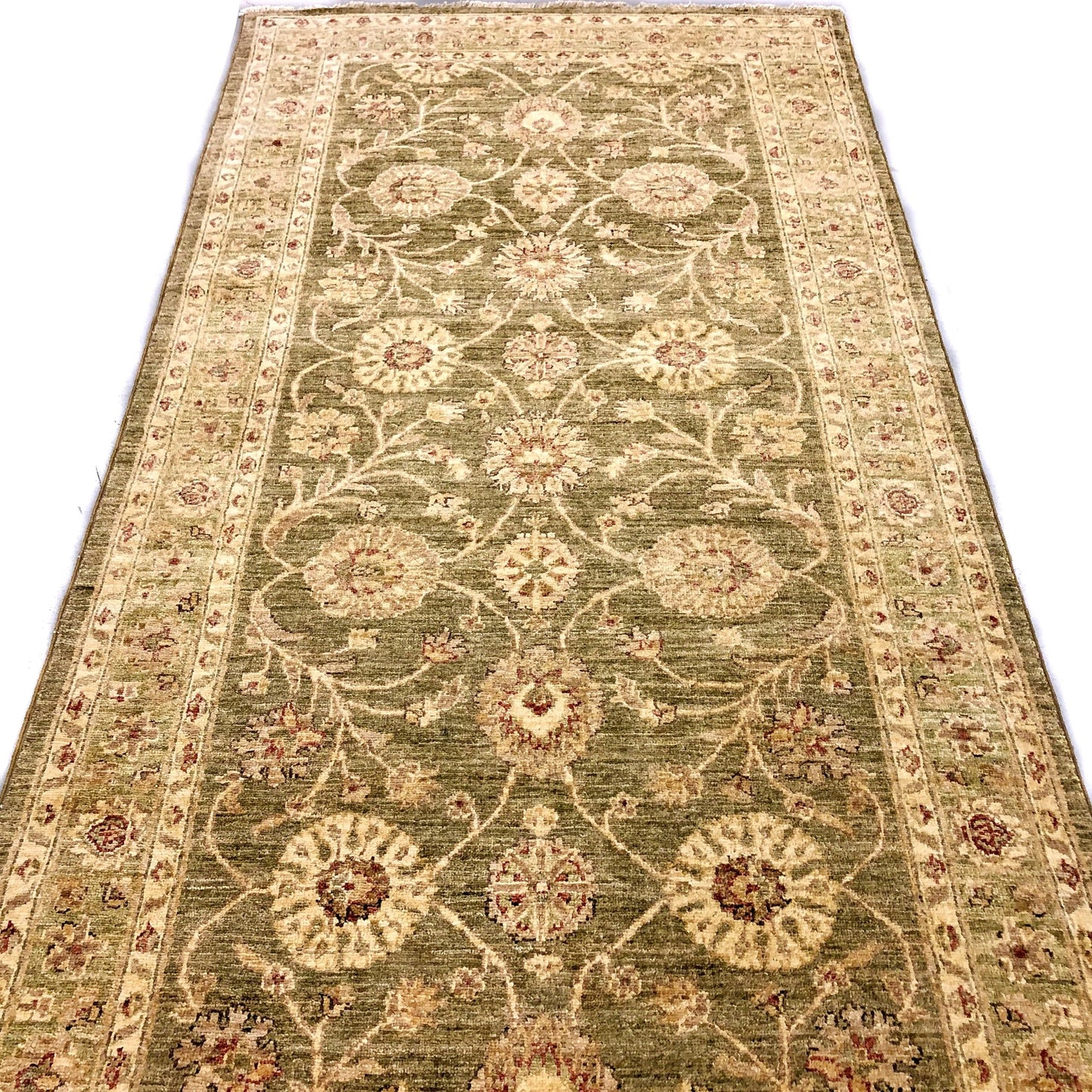 Chobi-Farahan 10' Runner grn/gold