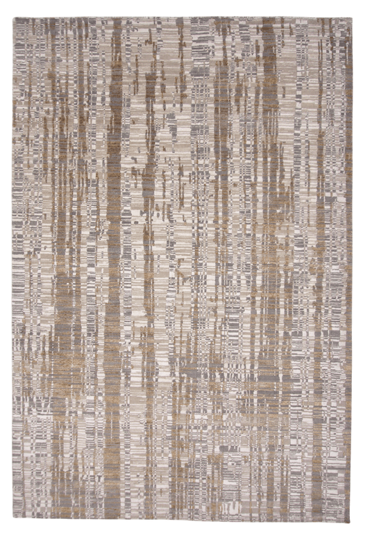 Carved, Modern Tibetan-Style 6x9 (ivory/gold)