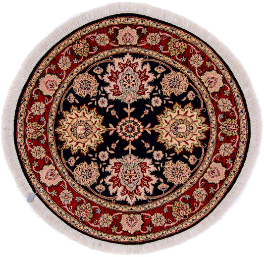 Indo-Persian blk/dkred 3' Round