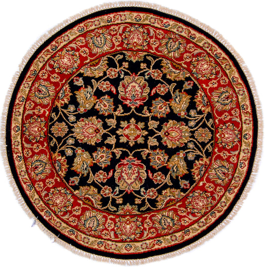 Indo-Persian blk/red 4' Round