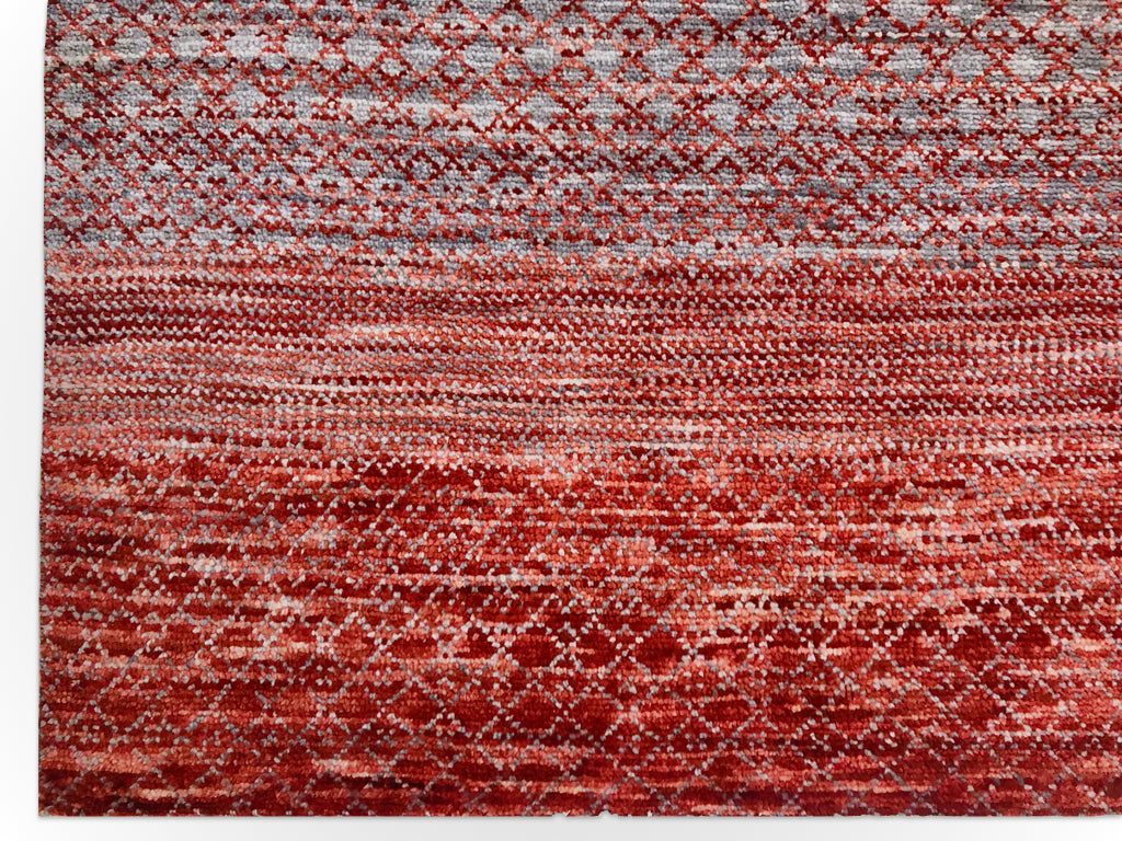 Durva Grass red/gray 9x12