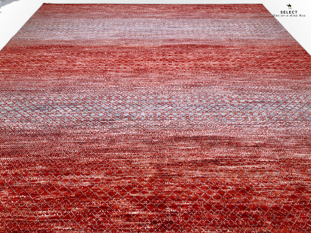 Durva Grass red/gray 9x12