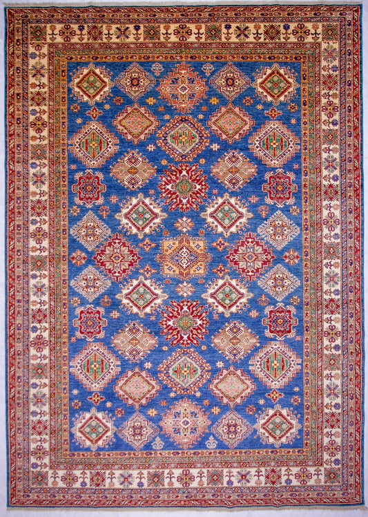 Super Kazak (9x13) blue/ivo