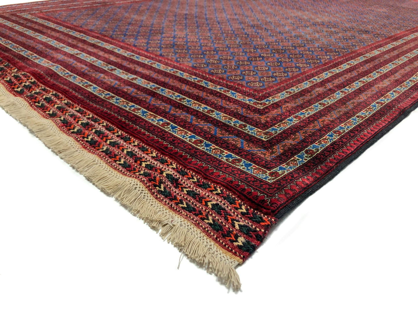 Afghan Bokhara (7x10) blue/dkred