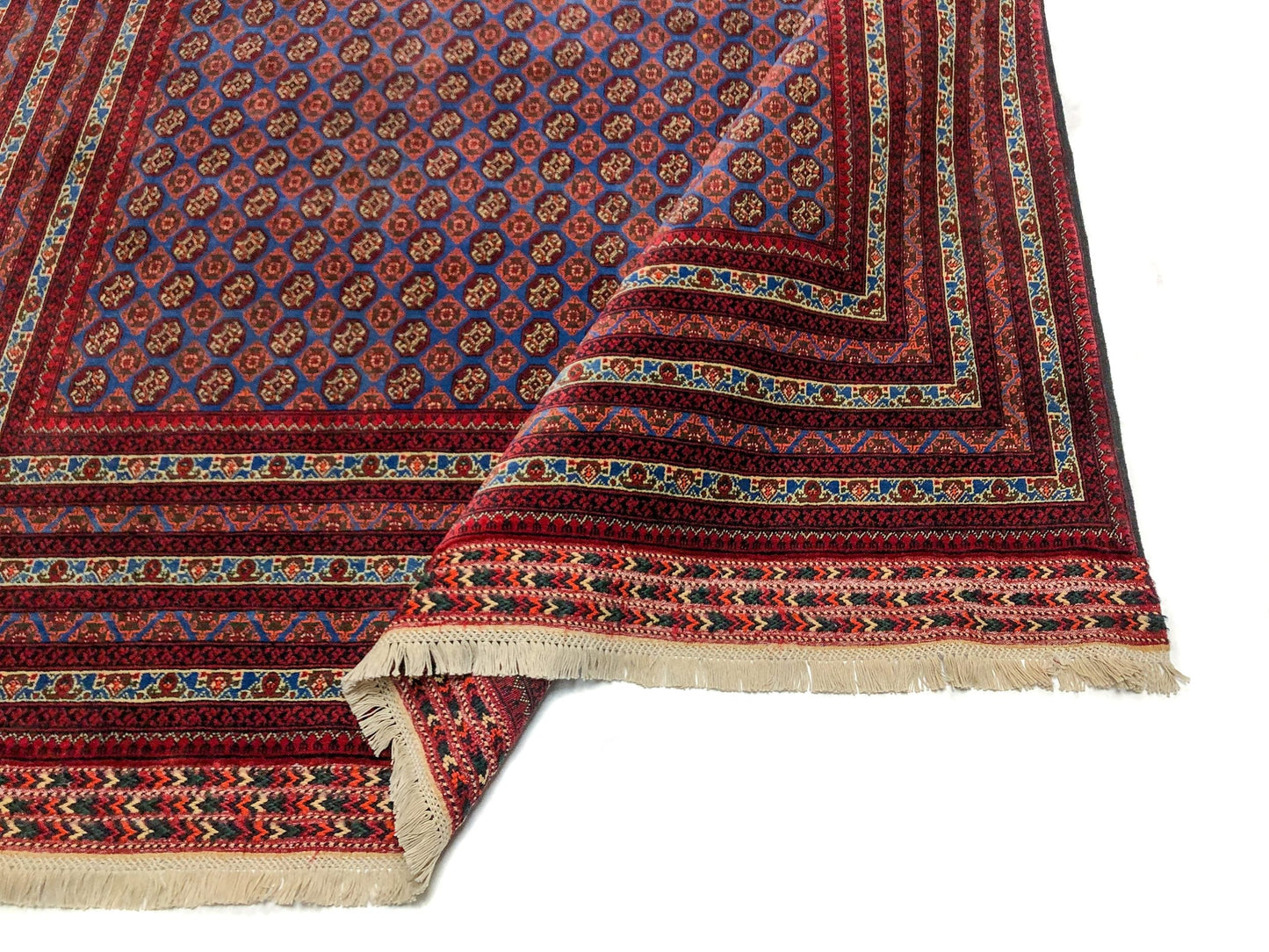 Afghan Bokhara (7x10) blue/dkred