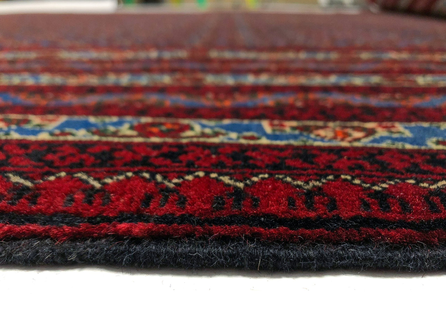 Afghan Bokhara (7x10) blue/dkred