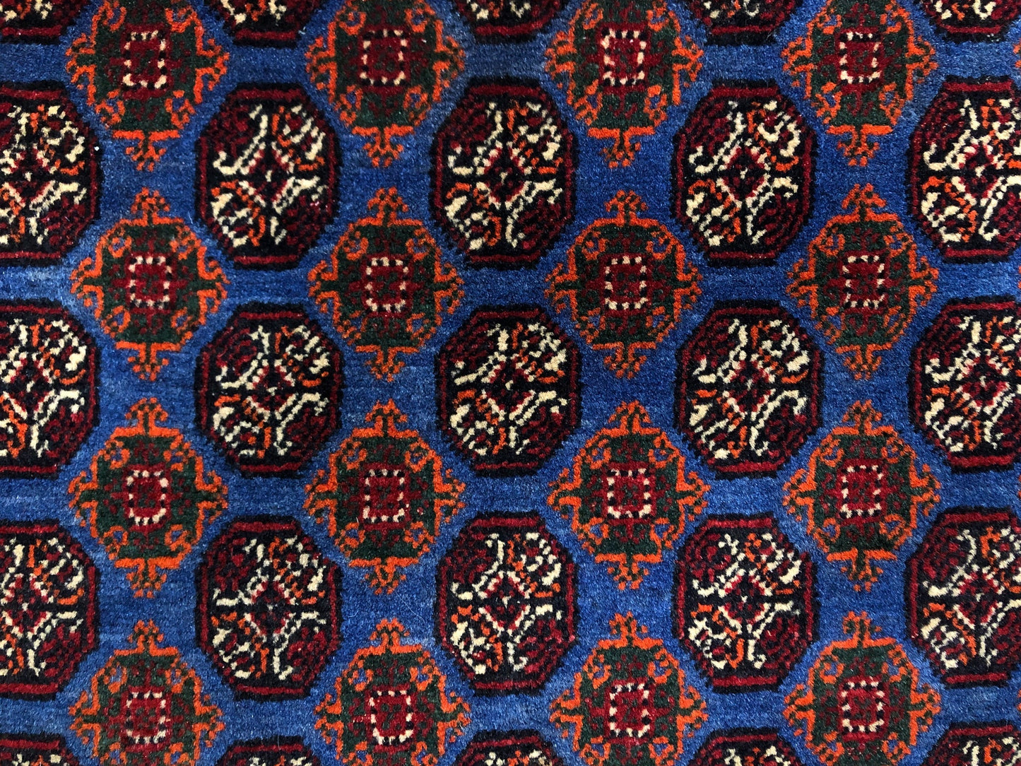 Afghan Bokhara (7x10) blue/dkred