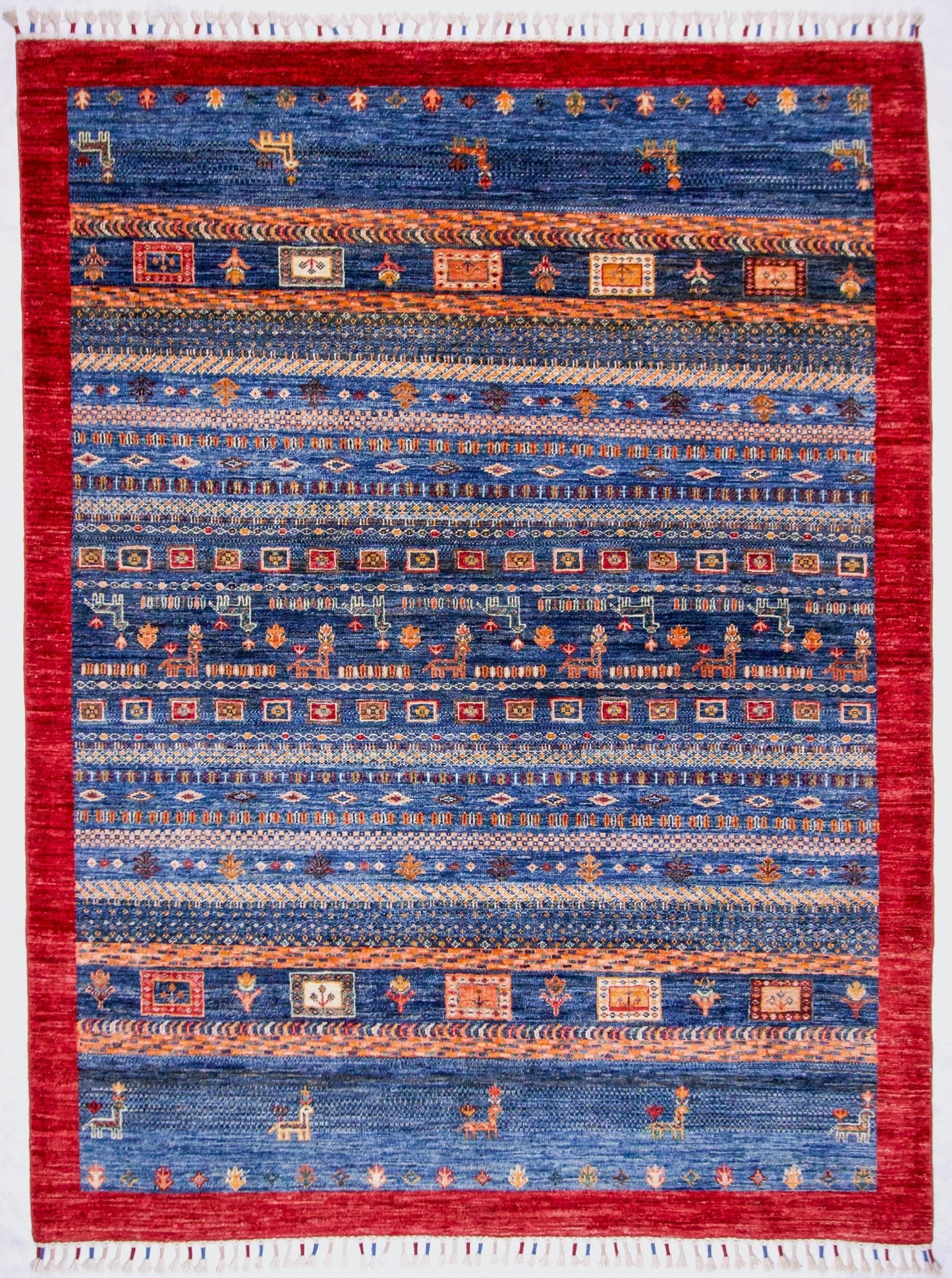 Gabbeh (5x7) blue/red