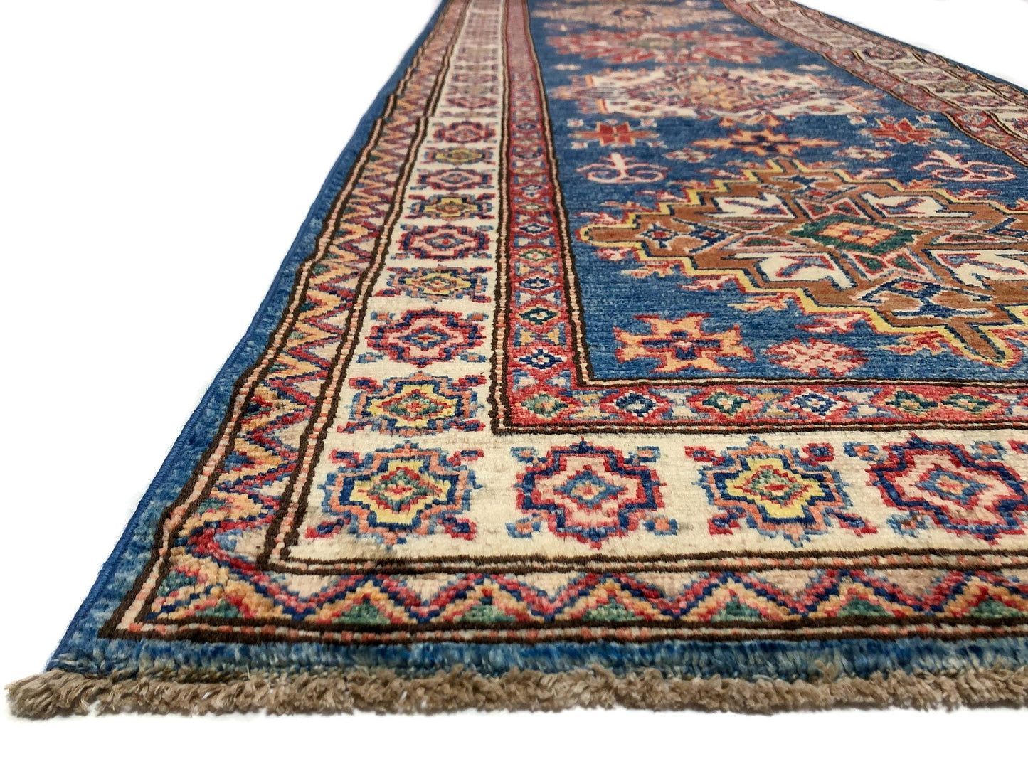 Super Kazak (13' Runner) blue/ivory