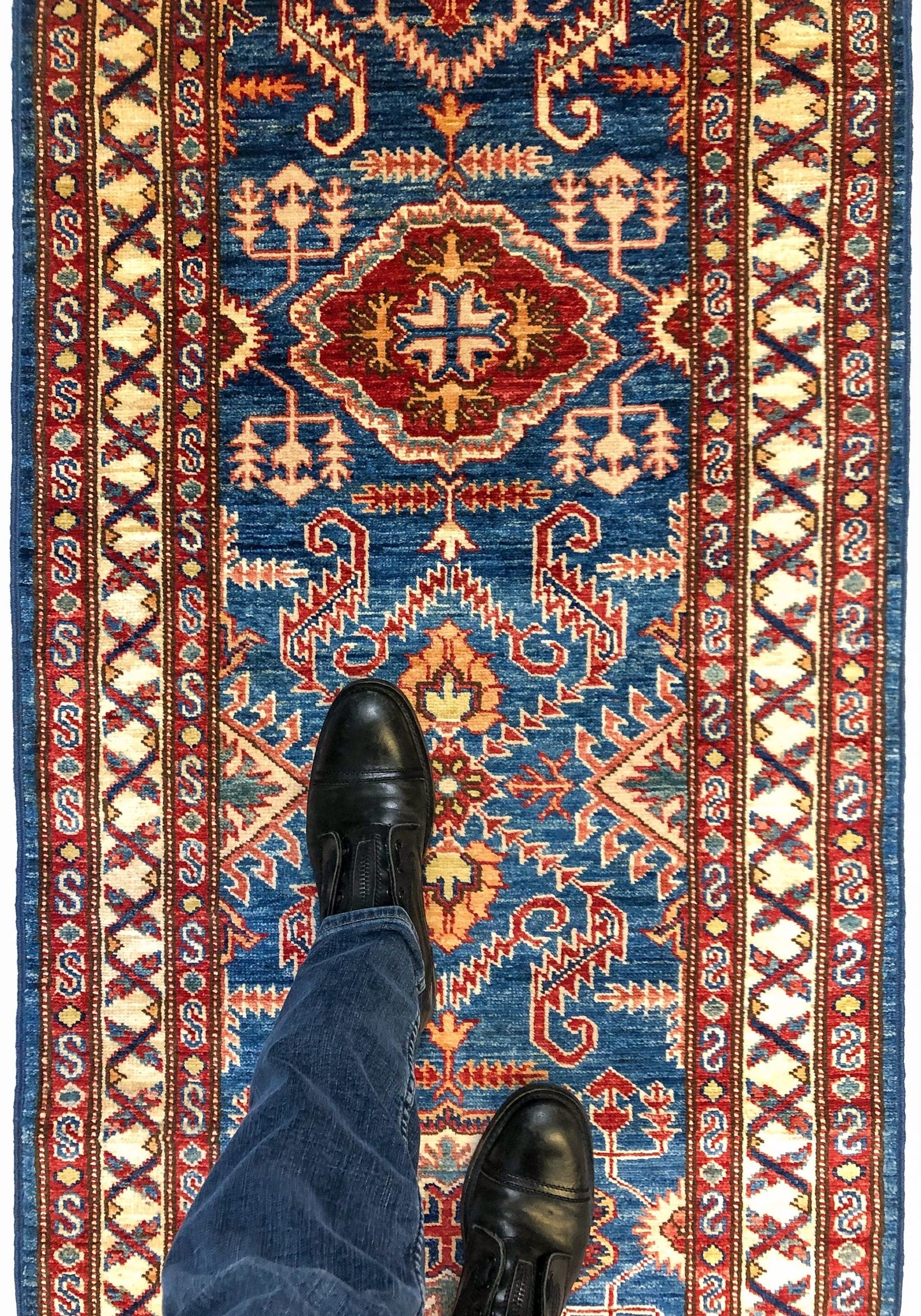 Super Kazak (17' Runner) blue/ivory