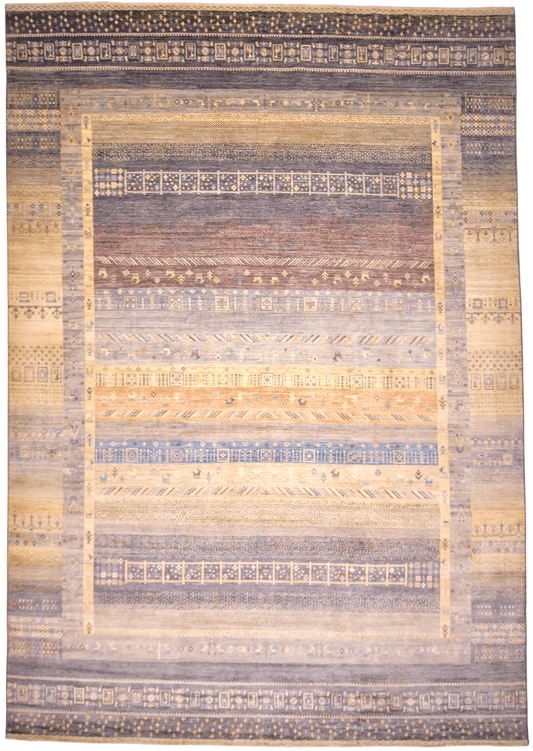 Khorjin / Gabbeh (9'09"x13'11") gray/ivory