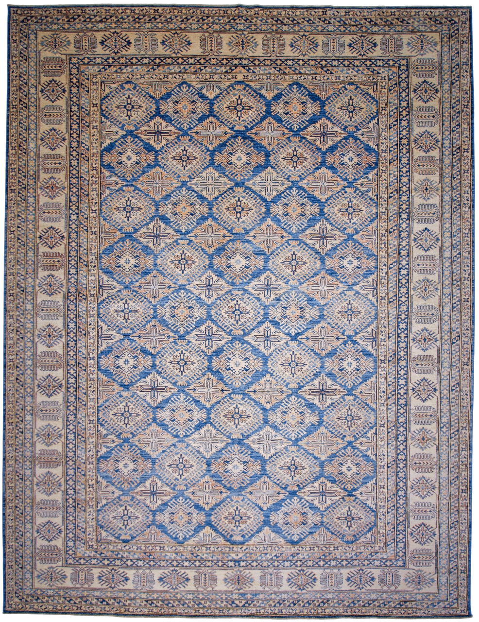 Antique Washed Super Kazak (10x14) blue/ivory