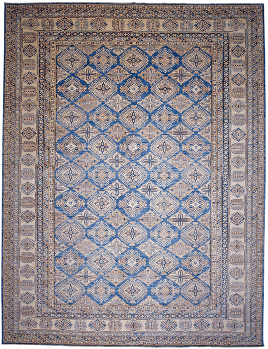 Antique Washed Super Kazak (10x14) blue/ivory