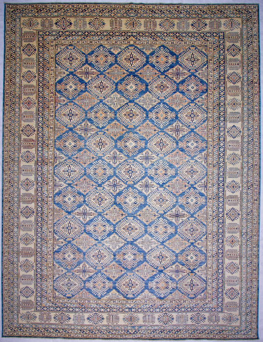 Antique Washed Super Kazak (10x14) blue/ivory