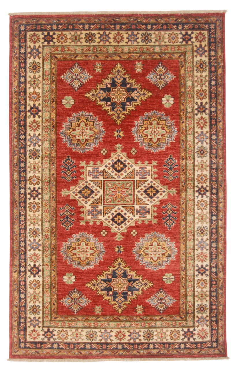 Super Kazak (3'11"x6'02") red/ivory