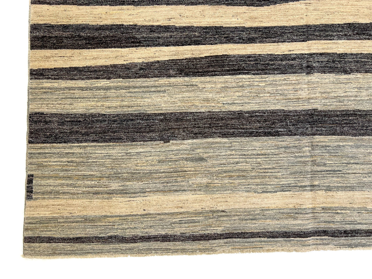 Modern Silk Striped Gabbeh (9x12)