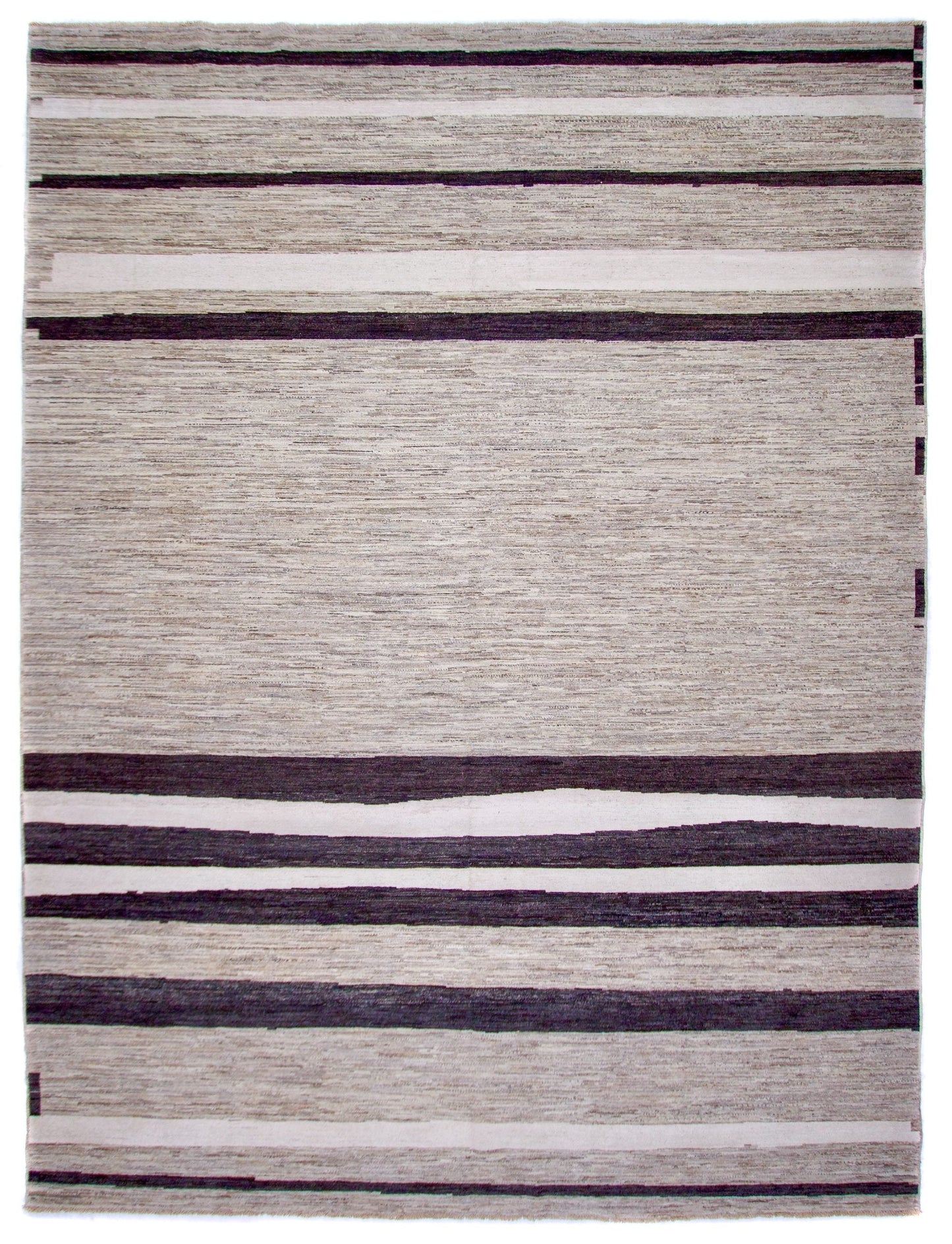 Modern Silk Striped Gabbeh (9x12)