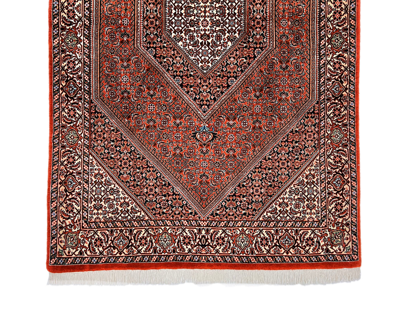 Bijar Medallion w. silk 3'07" x 6'00" red/ivo