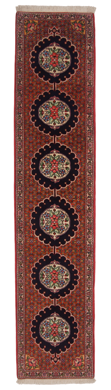 Bijar Medallion 2'00"x10'06" red/ivo
