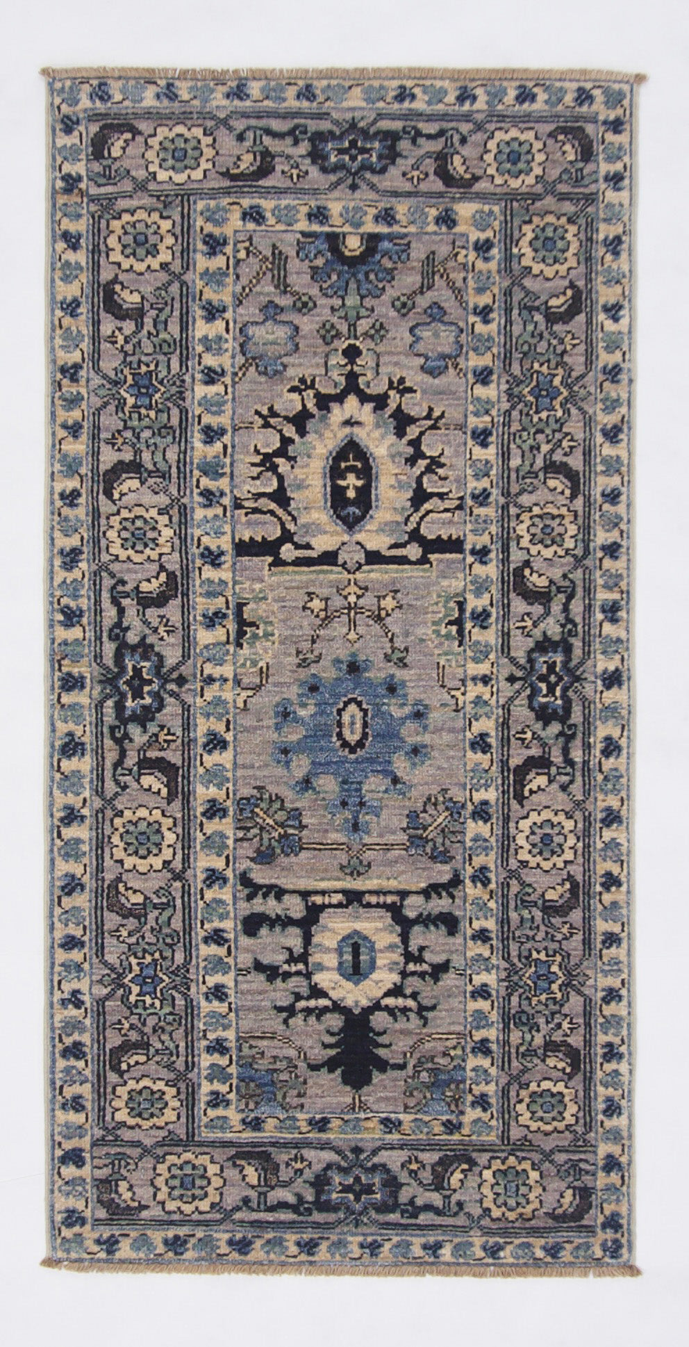 Afghan Serapi veg.dye blue monochrome (2x4)