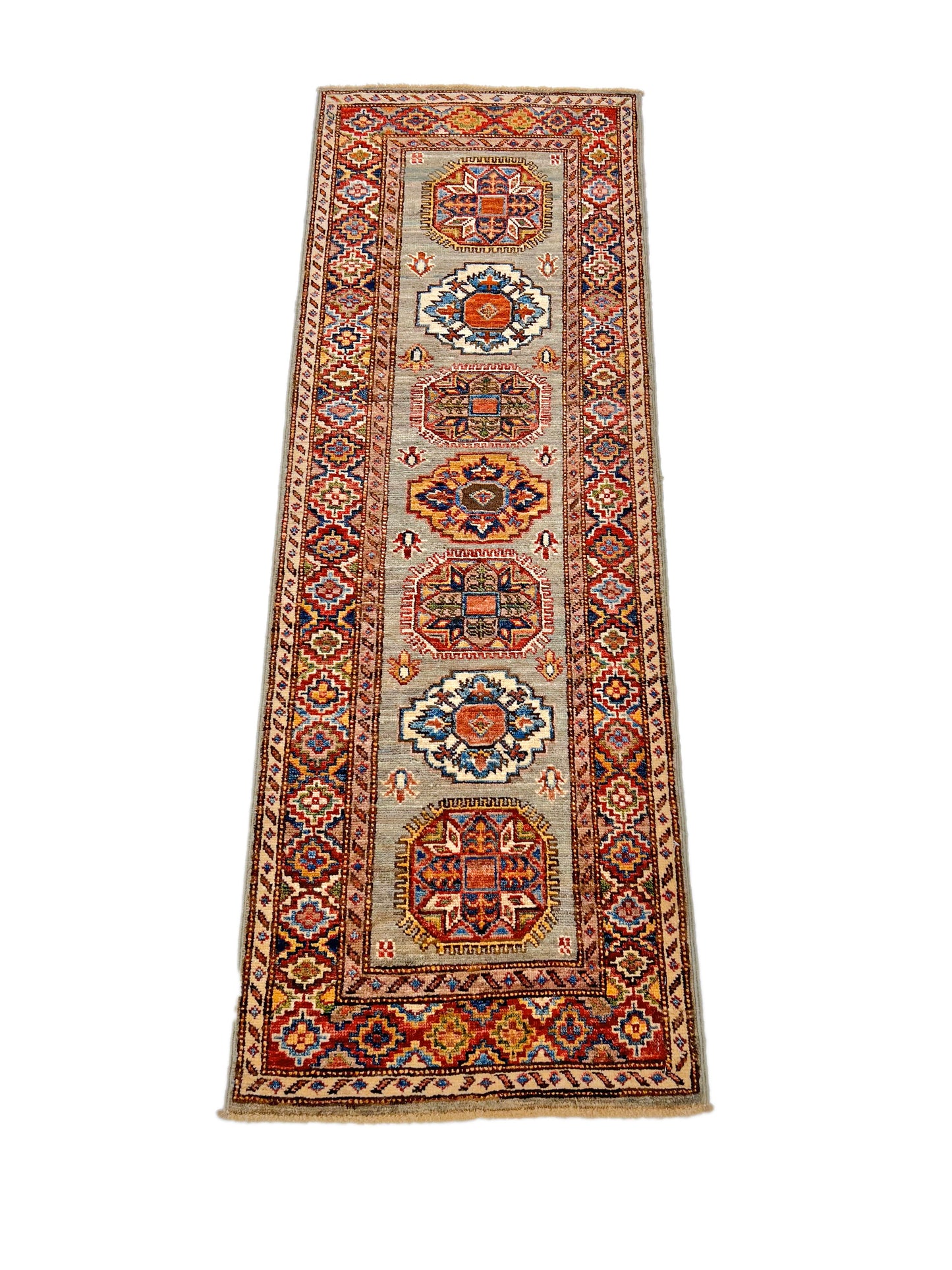 Super Kazak (1'11"x5'08") sand/multicolor