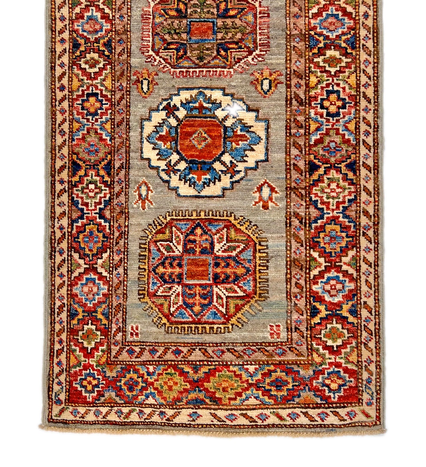 Super Kazak (1'11"x5'08") sand/multicolor